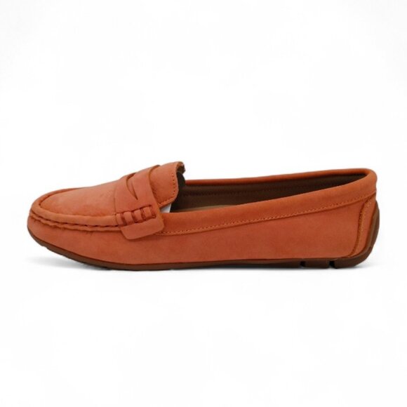 Blondo Shellby Women's Size 7.5 M Orange Suede Nubuck Waterproof Driver Loafer - Picture 3 of 13